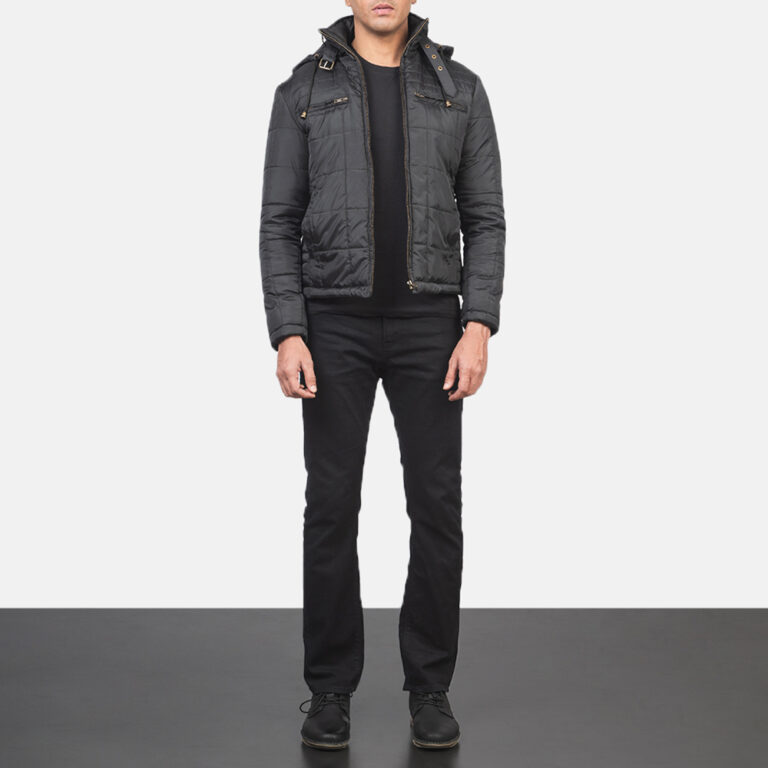 Mens Thomas Alps Black Quilted Windbreaker Jacket_3475-2-1618222885321